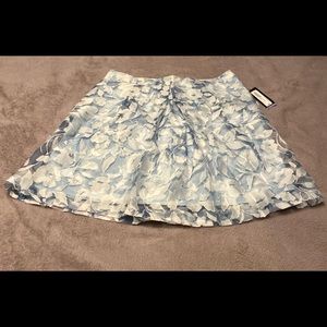 FLOWERY Baby Blue Short Skirt